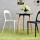 Dining white armless stacking plastic outdoor chair